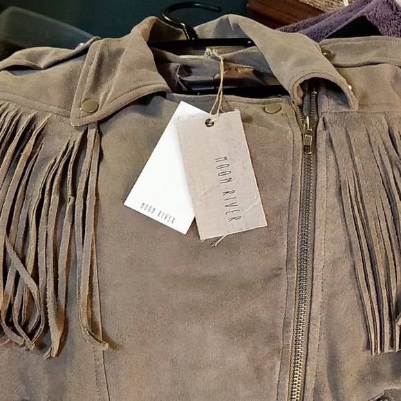 Suede fringe biker jacket - Picture 2 of 7